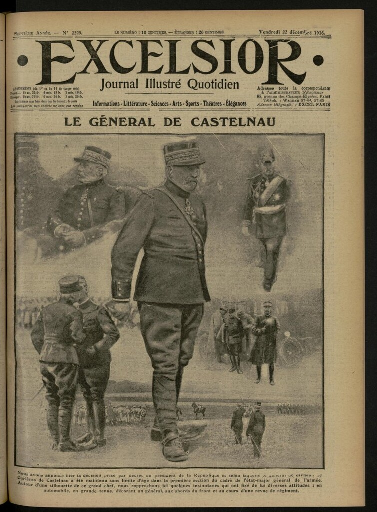 Miniatura de Excelsior: journal illustré quotidien de 22 de diciembre de 1916, nº 2229