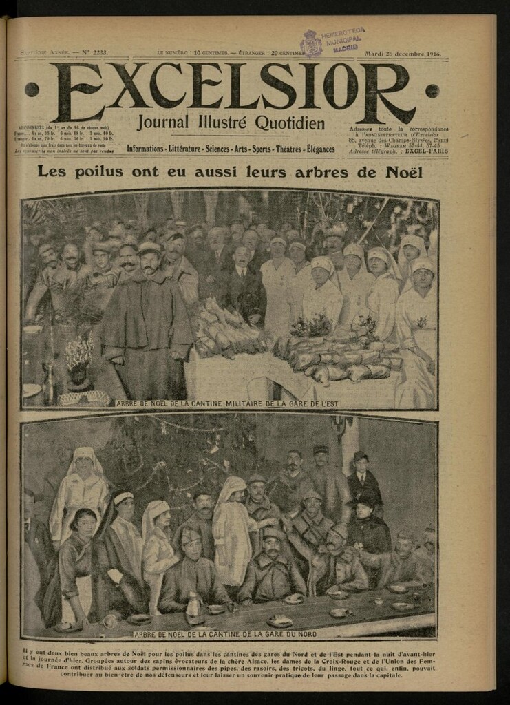 Miniatura de Excelsior: journal illustré quotidien de 26 de diciembre de 1916, nº 2233