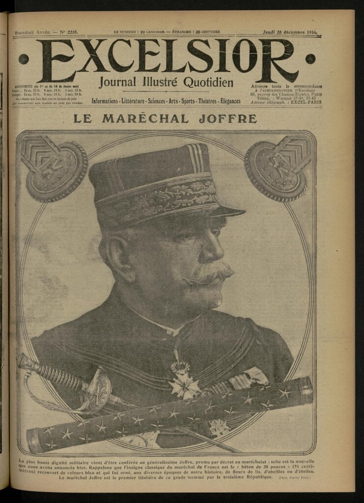 Miniatura de Excelsior: journal illustré quotidien de 28 de diciembre de 1916, nº 2235
