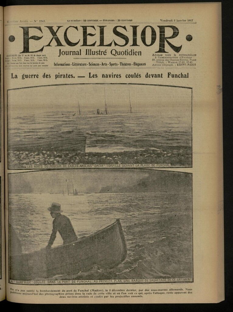 Miniatura de Excelsior: journal illustré quotidien de 5 de enero de 1917, nº 2243