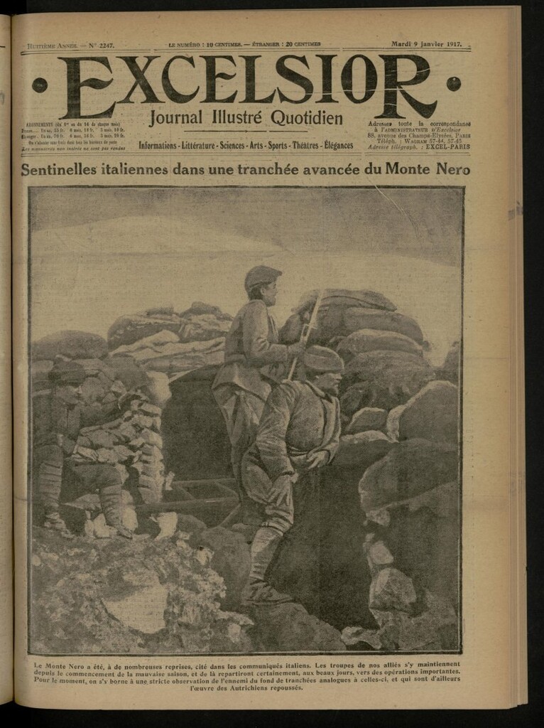 Miniatura de Excelsior: journal illustré quotidien de 9 de enero de 1917, nº 2247