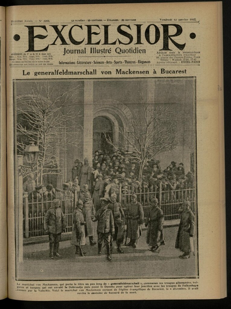Miniatura de Excelsior: journal illustré quotidien de 12 de enero de 1917, nº 2250