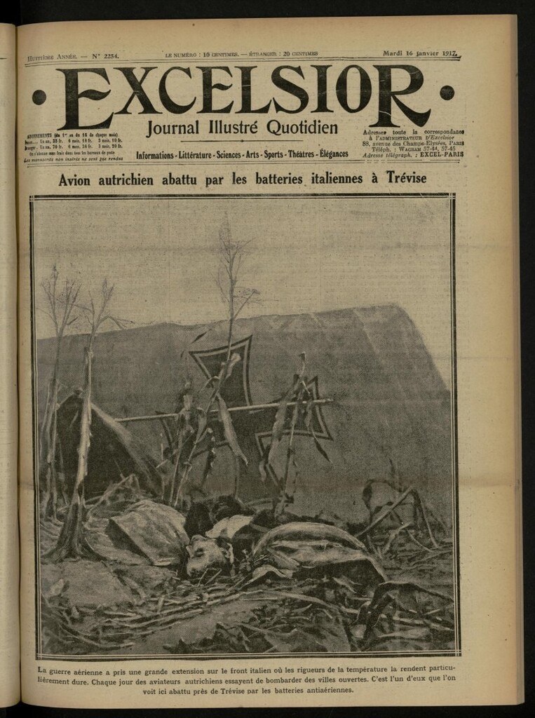 Miniatura de Excelsior: journal illustré quotidien de 16 de enero de 1917, nº 2254