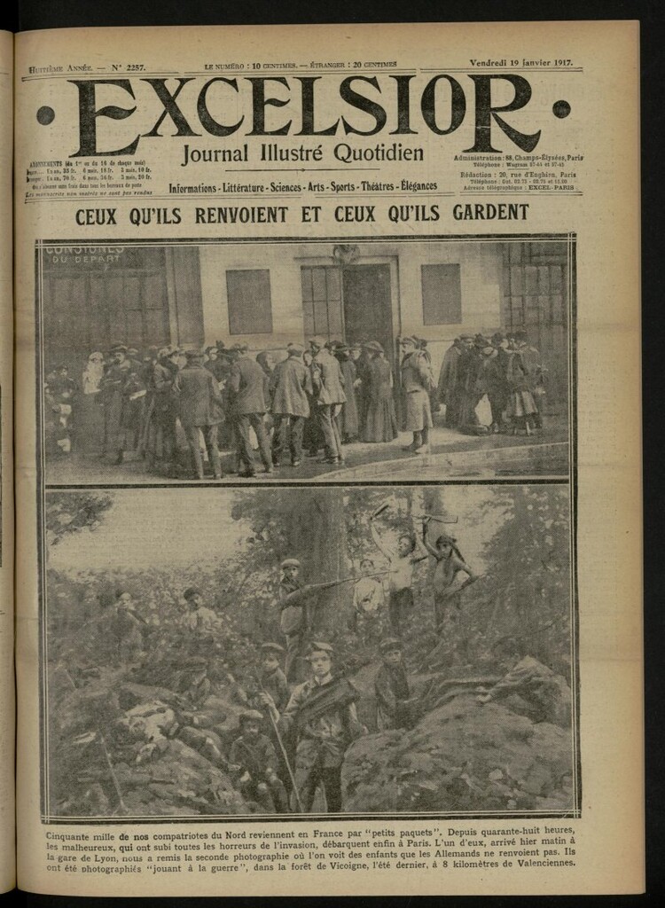 Miniatura de Excelsior: journal illustré quotidien de 19 de enero de 1917, nº 2257