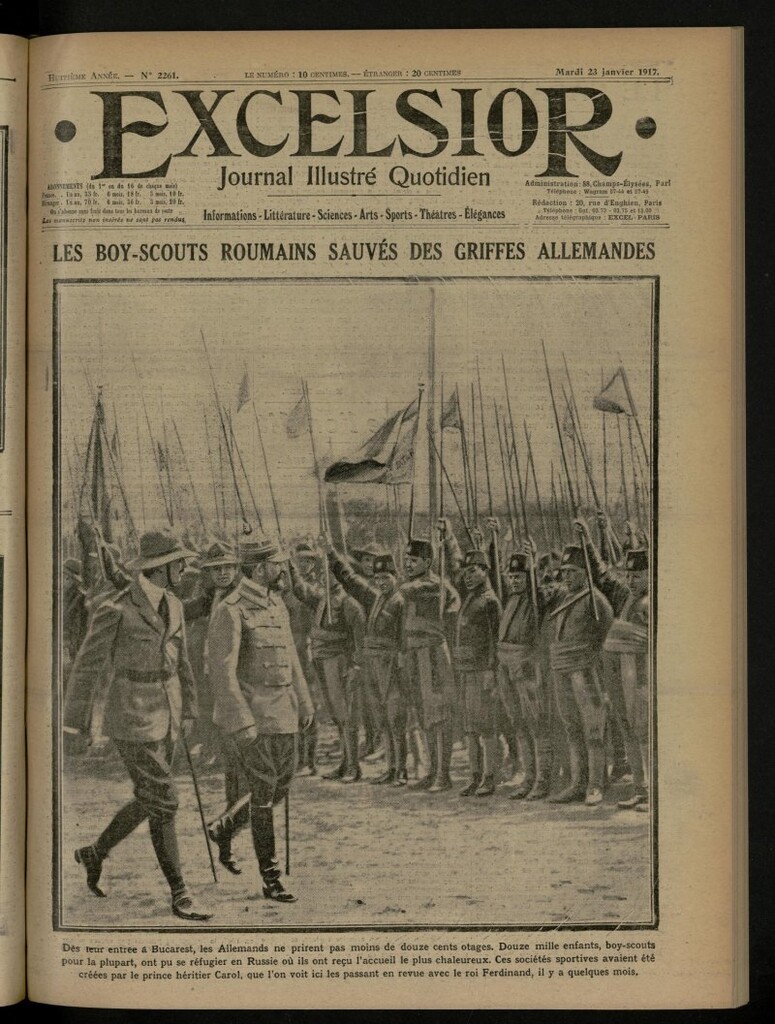 Miniatura de Excelsior: journal illustré quotidien de 23 de enero de 1917, nº 2261