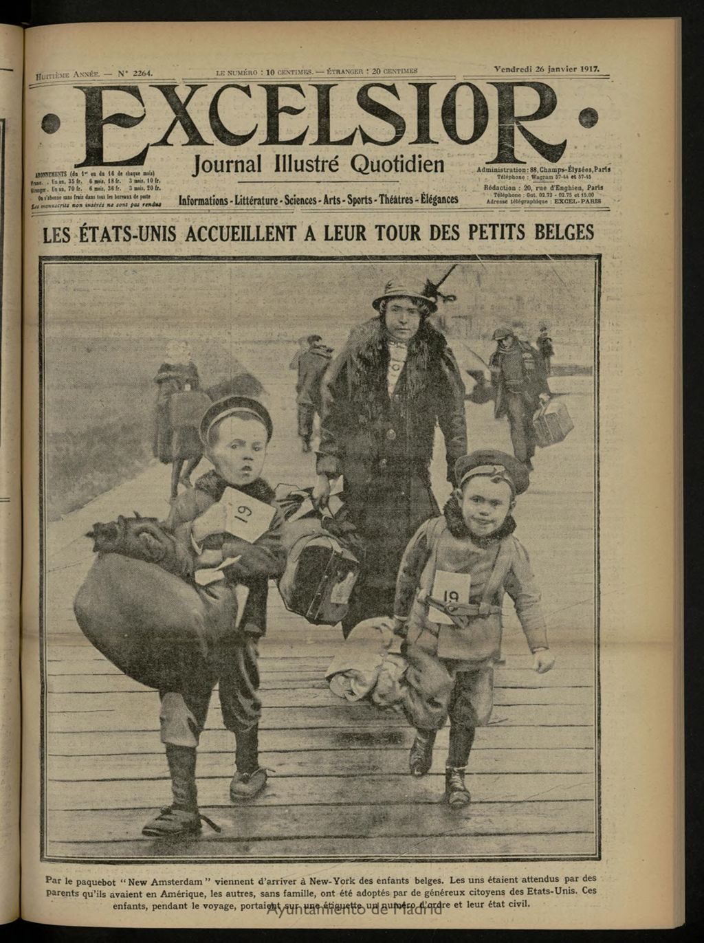 Miniatura de Excelsior: journal illustré quotidien de 26 de enero de 1917, nº 2264
