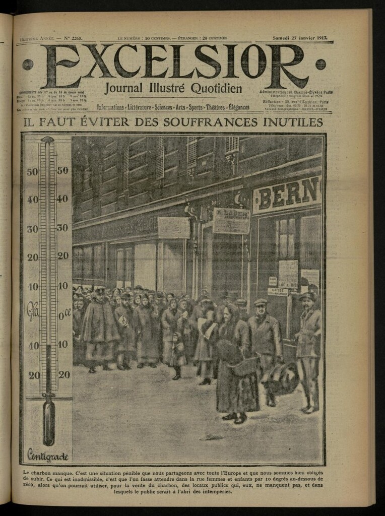 Miniatura de Excelsior: journal illustré quotidien de 27 de enero de 1917, nº 2265