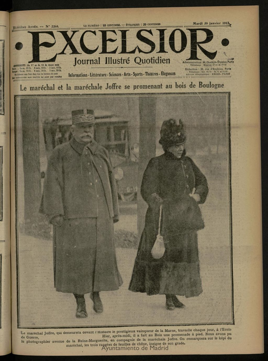 Miniatura de Excelsior: journal illustré quotidien de 30 de enero de 1917, nº 2268