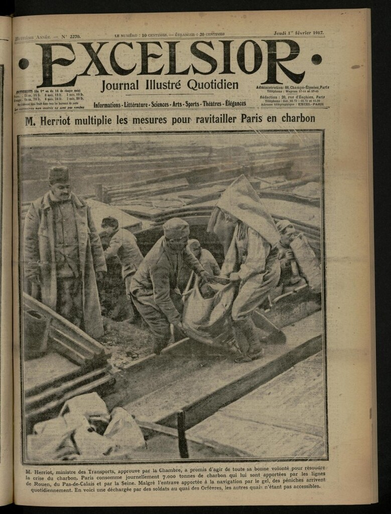 Miniatura de Excelsior: journal illustré quotidien de 1 de febrero de 1917, nº 2270