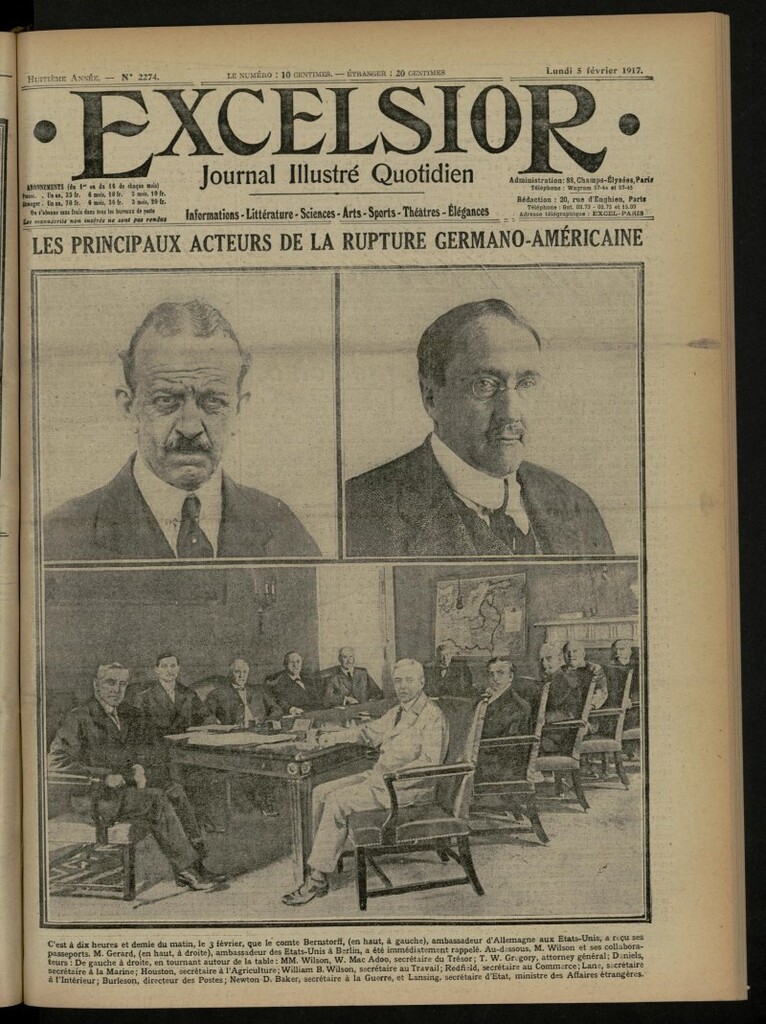 Miniatura de Excelsior: journal illustré quotidien de 5 de febrero de 1917, nº 2274