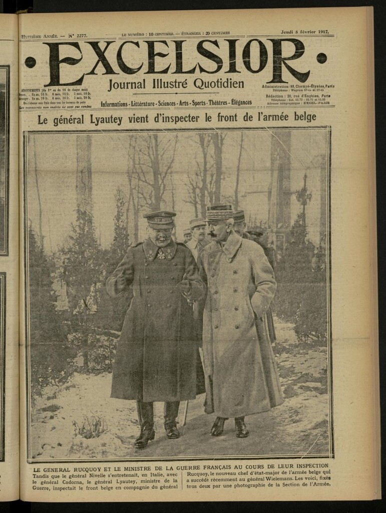 Miniatura de Excelsior: journal illustré quotidien de 8 de febrero de 1917, nº 2277