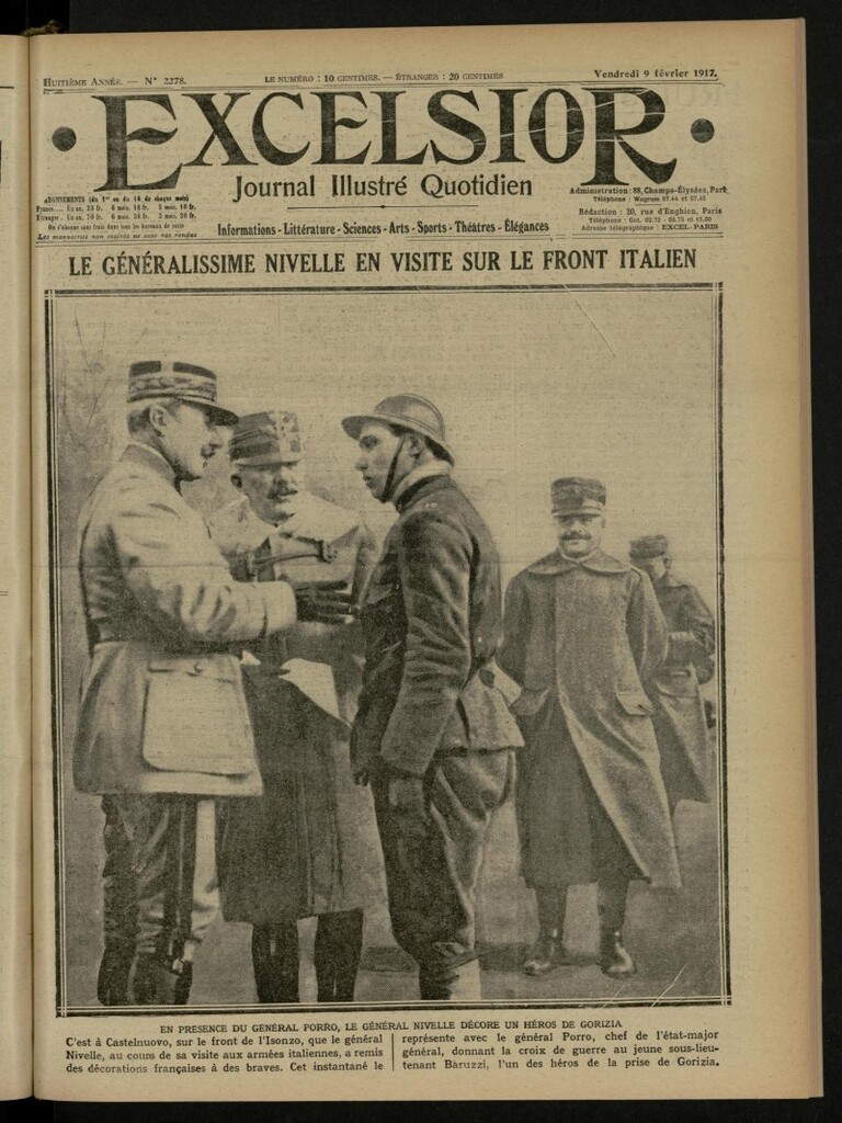 Miniatura de Excelsior: journal illustré quotidien de 9 de febrero de 1917, nº 2278