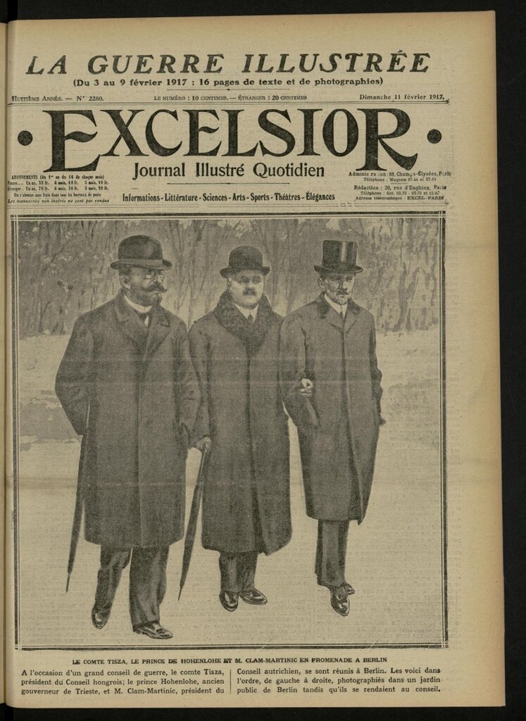 Miniatura de Excelsior: journal illustré quotidien de 11 de febrero de 1917, nº 2280