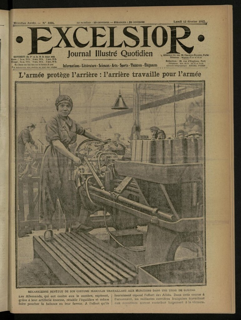 Miniatura de Excelsior: journal illustré quotidien de 12 de febrero de 1917, nº 2281