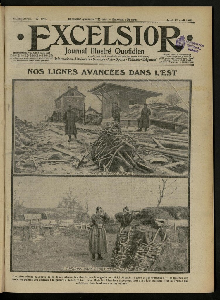 Miniatura de Excelsior: journal illustré quotidien de 1 de abril de 1915, nº 1598