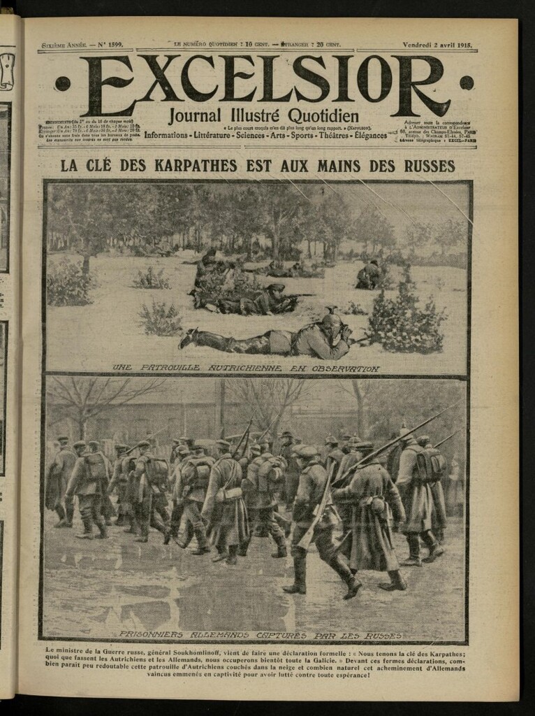 Miniatura de Excelsior: journal illustré quotidien de 2 de abril de 1915, nº 1599