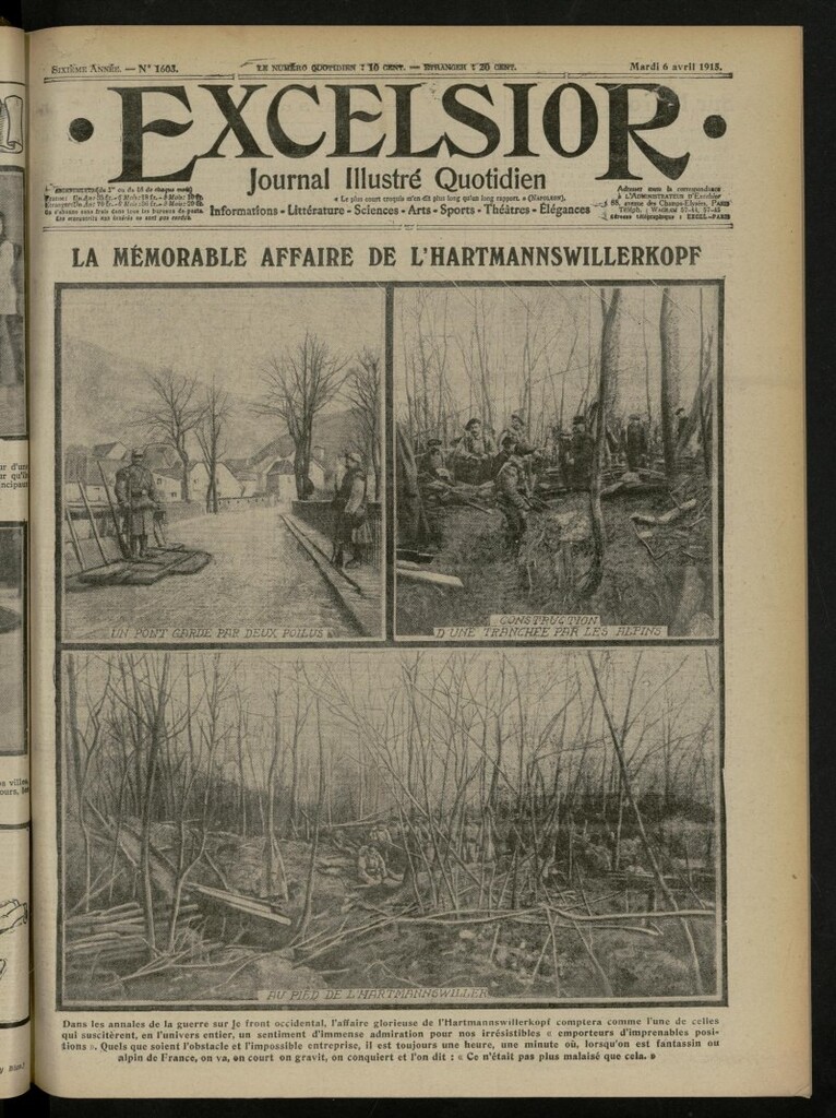 Miniatura de Excelsior: journal illustré quotidien de 6 de abril de 1915, nº 1603