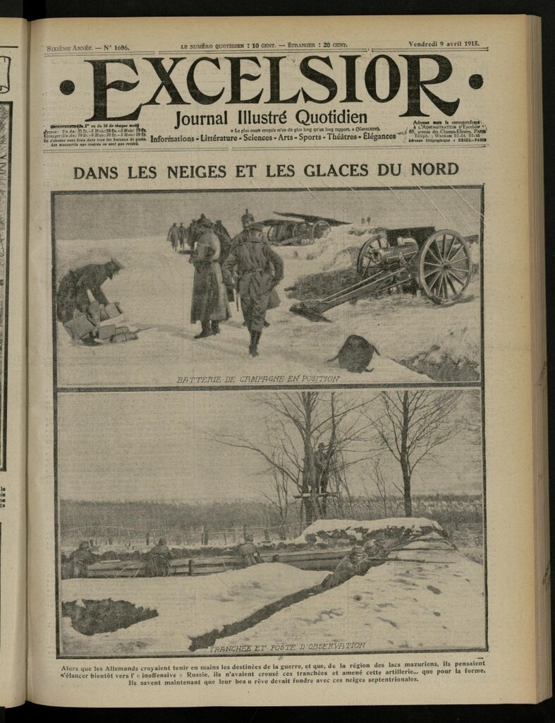 Miniatura de Excelsior: journal illustré quotidien de 9 de abril de 1915, nº 1606