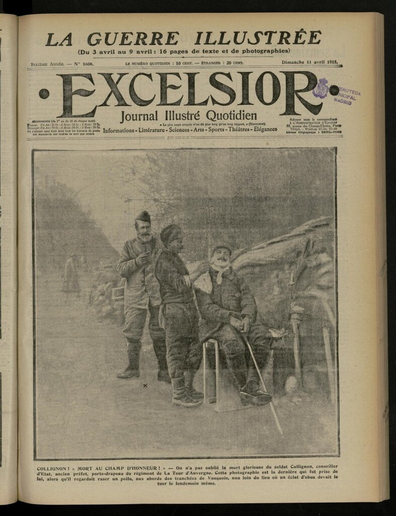 Miniatura de Excelsior: journal illustré quotidien de 11 de abril de 1915, nº 1608