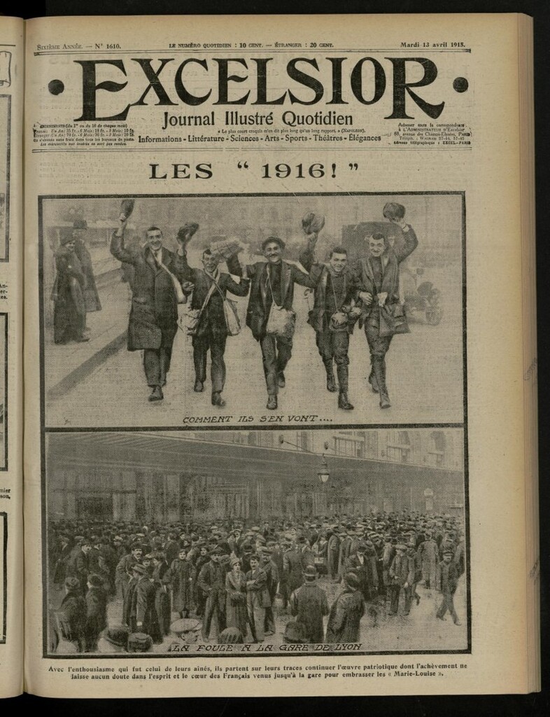 Miniatura de Excelsior: journal illustré quotidien de 13 de abril de 1915, nº 1610