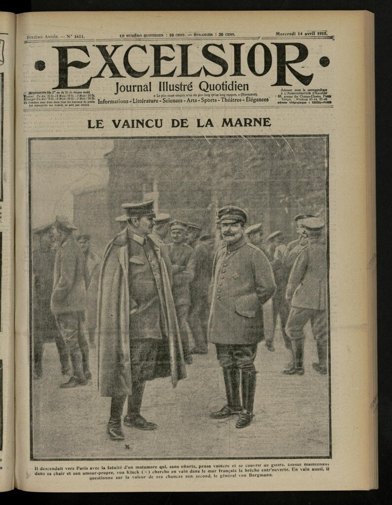 Miniatura de Excelsior: journal illustré quotidien de 14 de abril de 1915, nº 1611