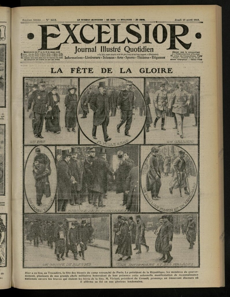 Miniatura de Excelsior: journal illustré quotidien de 15 de abril de 1915, nº 1612