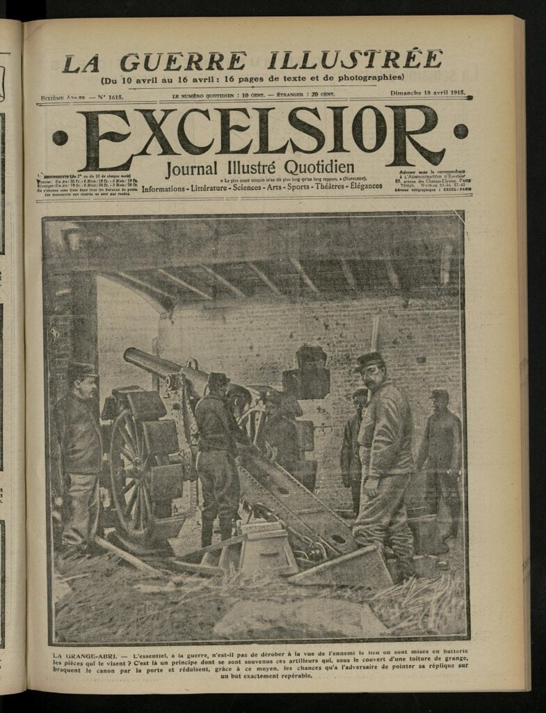 Miniatura de Excelsior: journal illustré quotidien de 18 de abril de 1915, nº 1615