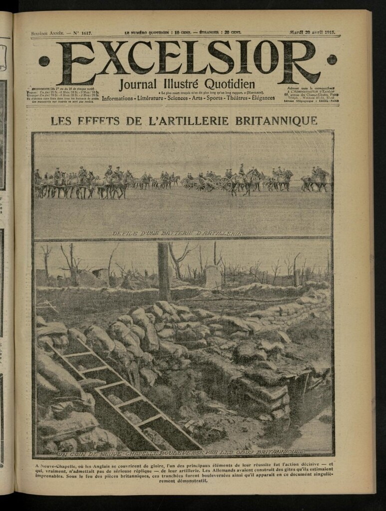Miniatura de Excelsior: journal illustré quotidien de 20 de abril de 1915, nº 1617