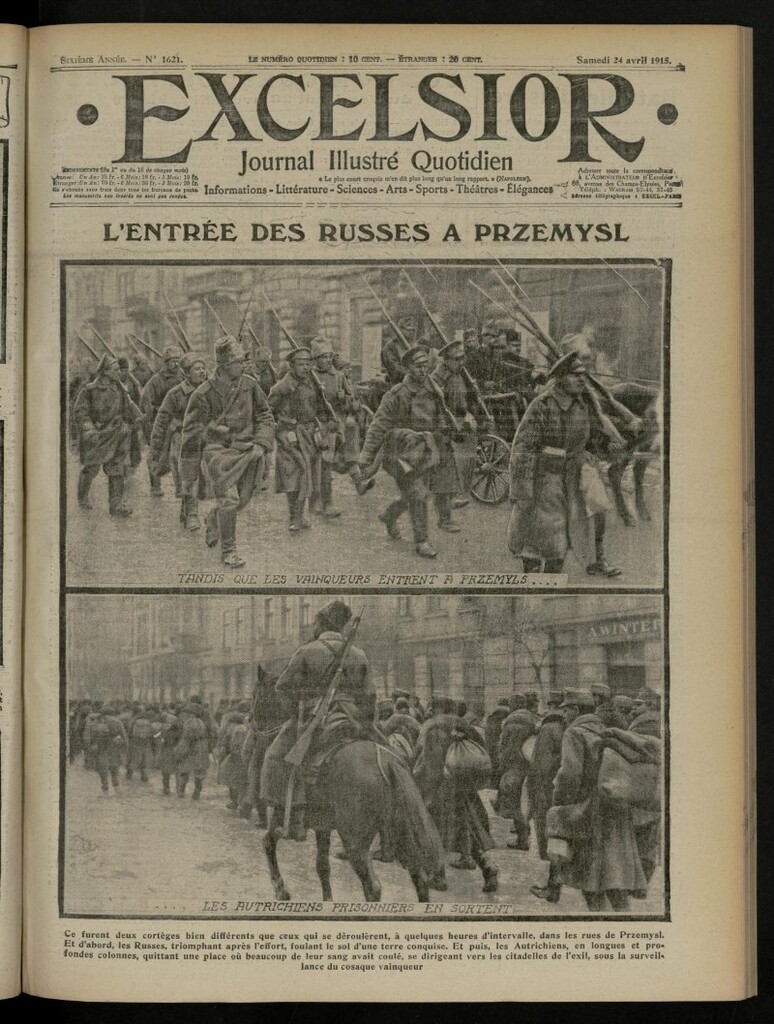 Miniatura de Excelsior: journal illustré quotidien de 24 de abril de 1915, nº 1621