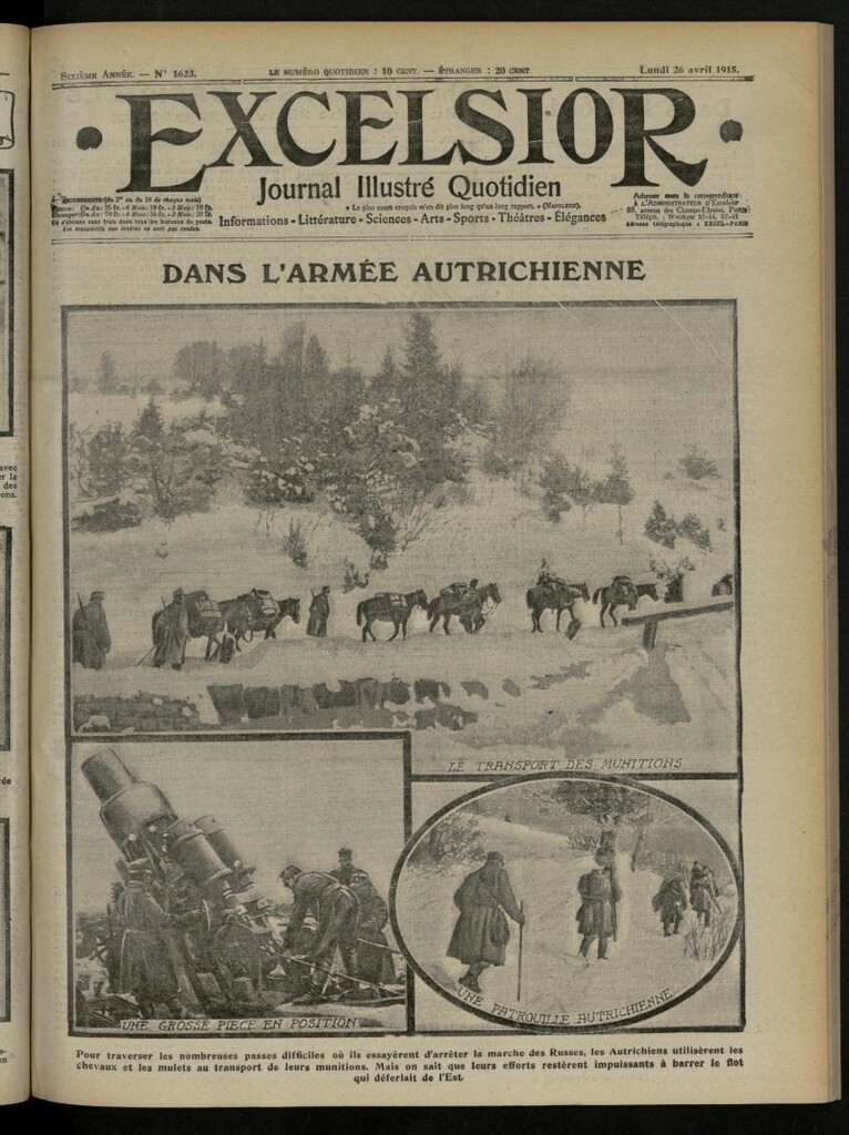 Miniatura de Excelsior: journal illustré quotidien de 26 de abril de 1915, nº 1623