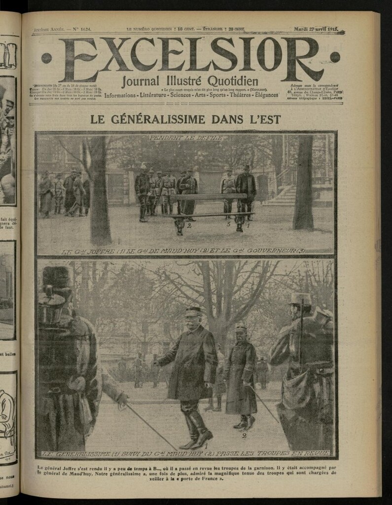 Miniatura de Excelsior: journal illustré quotidien de 27 de abril de 1915, nº 1624