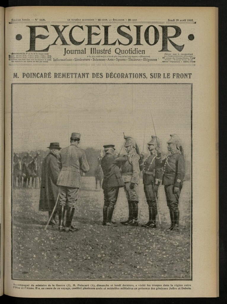 Miniatura de Excelsior: journal illustré quotidien de 29 de abril de 1915, nº 1628
