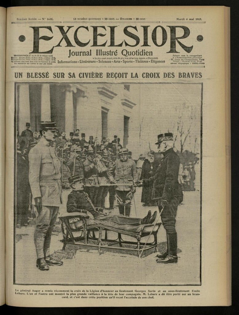 Miniatura de Excelsior: journal illustré quotidien de 4 de mayo de 1915, nº 1631