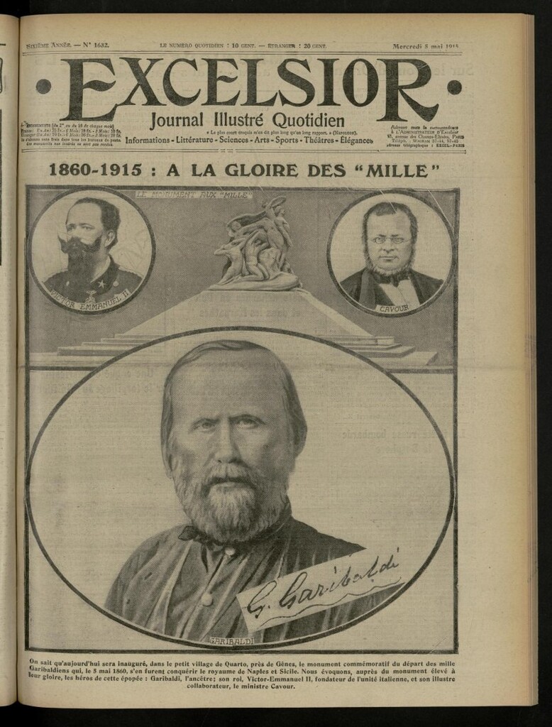 Miniatura de Excelsior: journal illustré quotidien de 5 de mayo de 1915, nº 1632