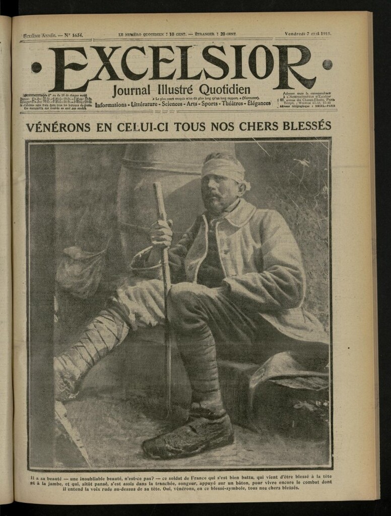 Miniatura de Excelsior: journal illustré quotidien de 7 de mayo de 1915, nº 1634