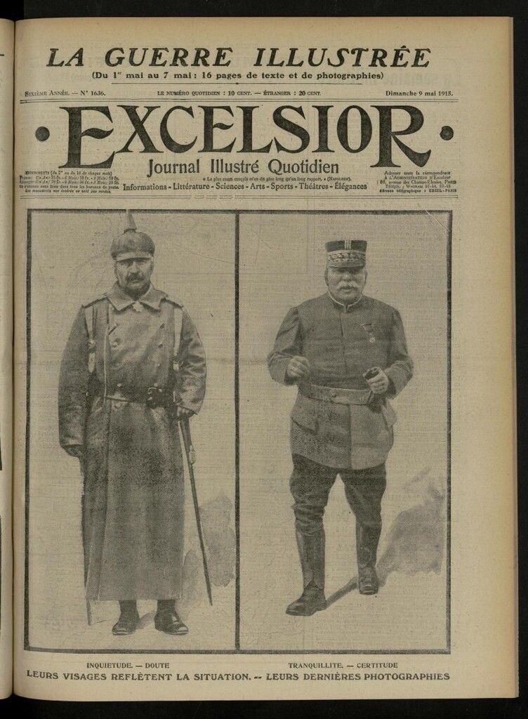 Miniatura de Excelsior: journal illustré quotidien de 9 de mayo de 1915, nº 1636