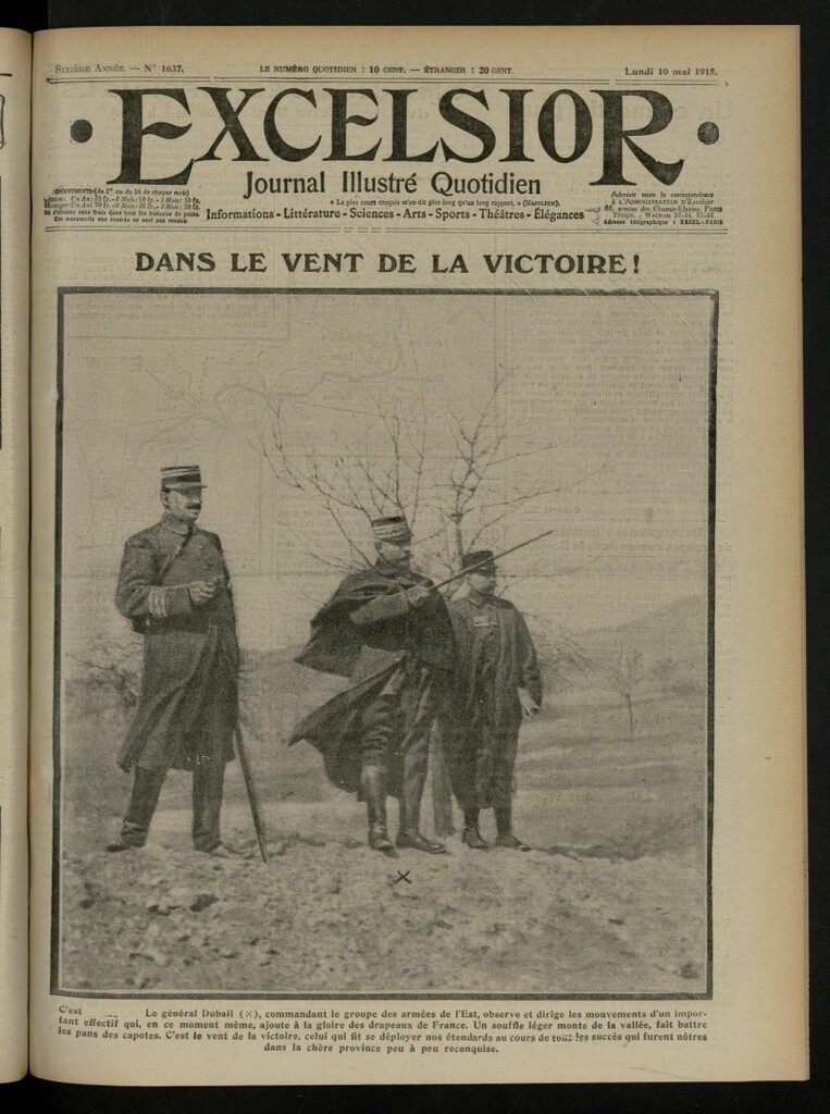 Miniatura de Excelsior: journal illustré quotidien de 10 de mayo de 1915, nº 1637