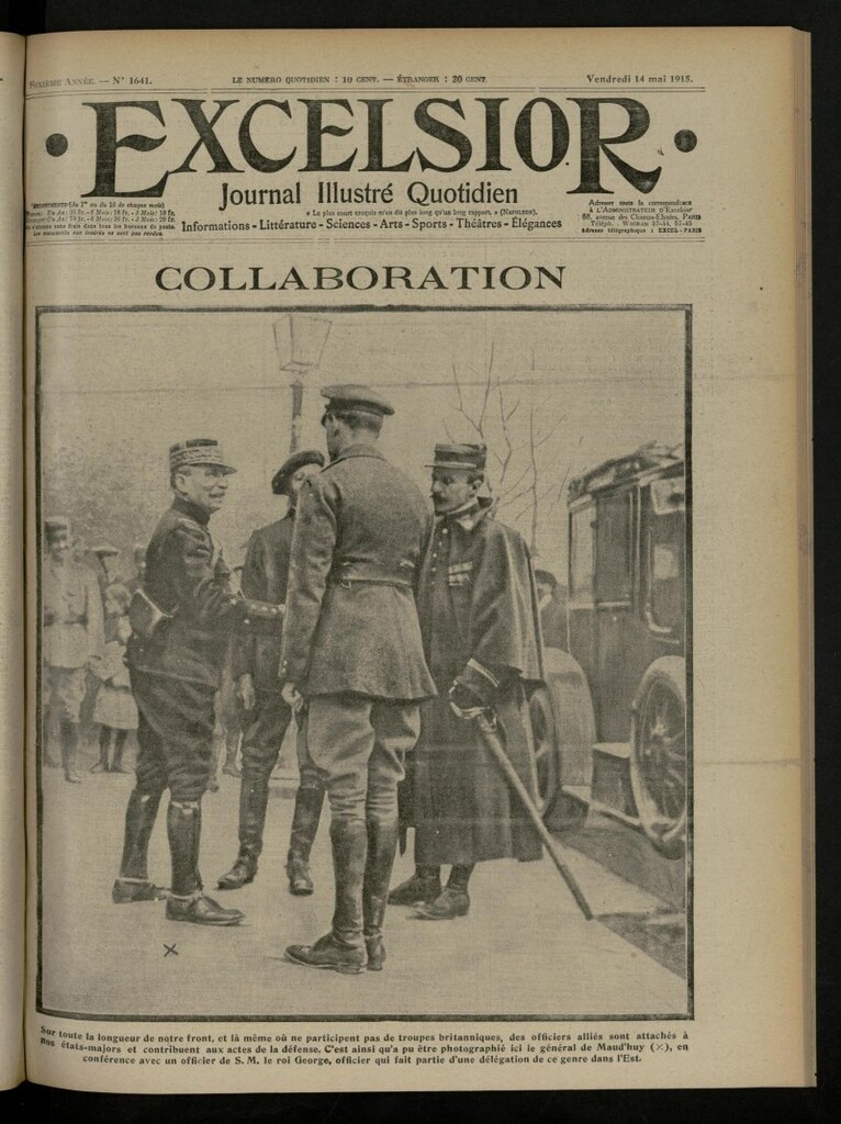Miniatura de Excelsior: journal illustré quotidien de 14 de mayo de 1915, nº 1641