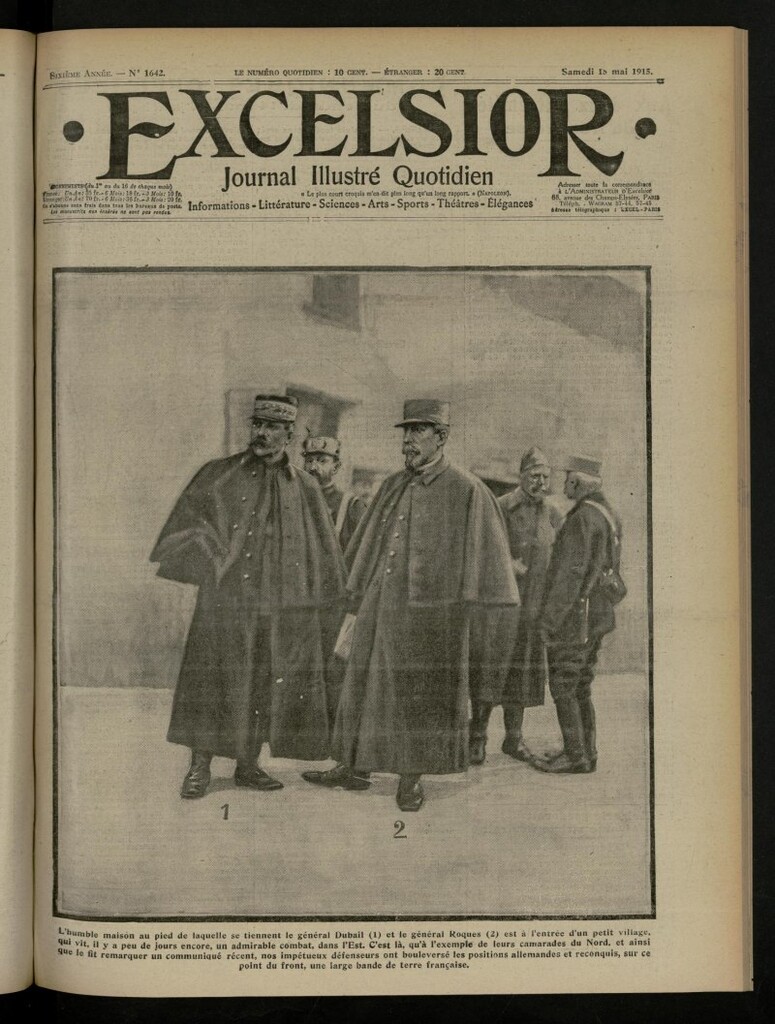 Miniatura de Excelsior: journal illustré quotidien de 15 de mayo de 1915, nº 1642