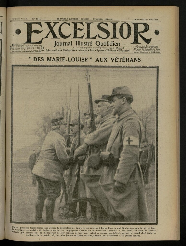 Miniatura de Excelsior: journal illustré quotidien de 19 de mayo de 1915, nº 1646