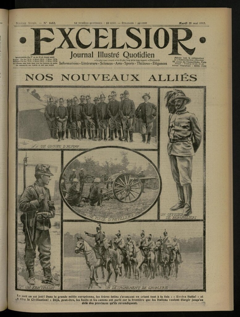 Miniatura de Excelsior: journal illustré quotidien de 25 de mayo de 1915, nº 1652