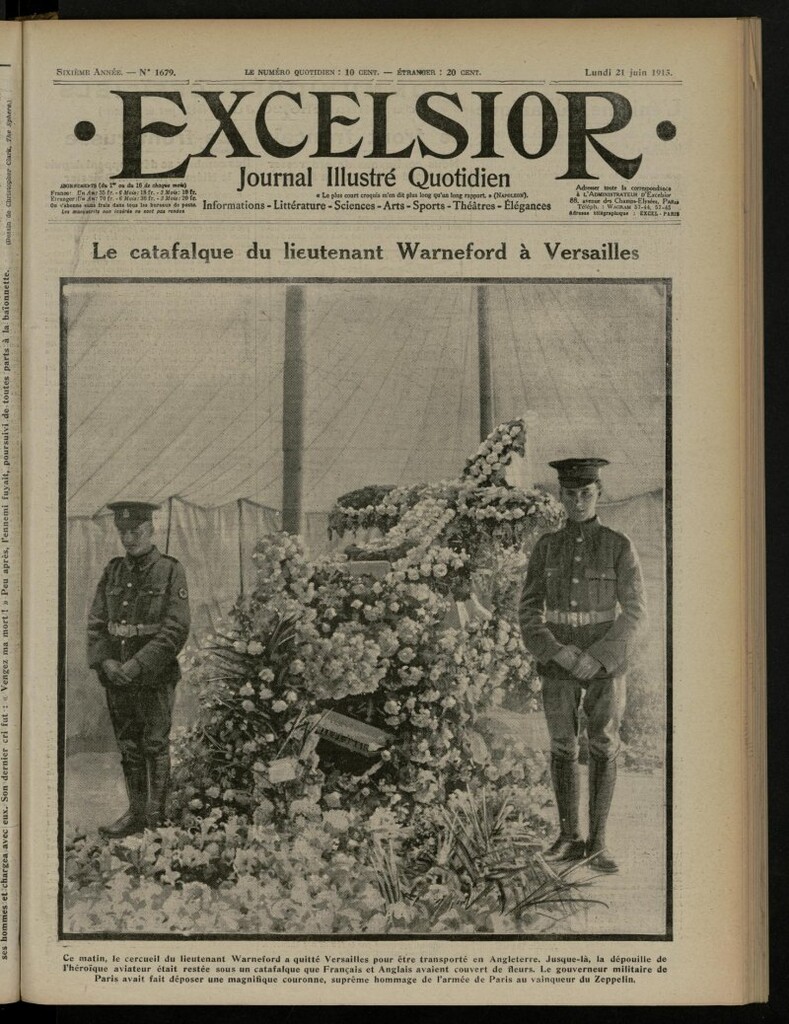 Miniatura de Excelsior: journal illustré quotidien de 21 de junio de 1915, nº 1679