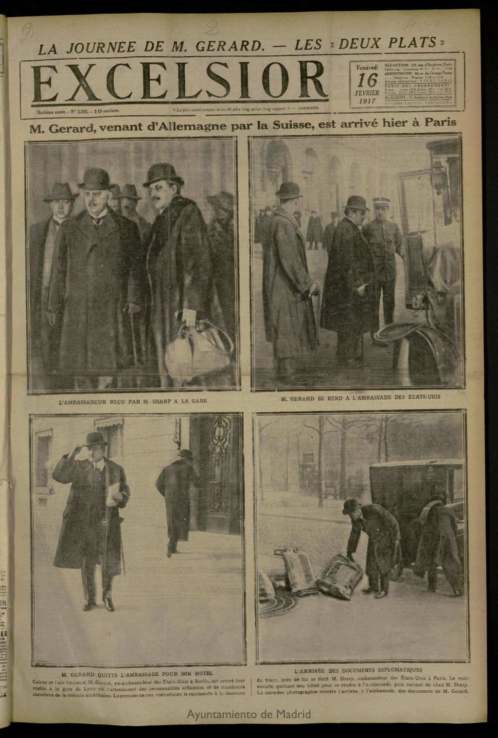 Miniatura de Excelsior: journal illustré quotidien de 16 de febrero de 1917, nº 2285
