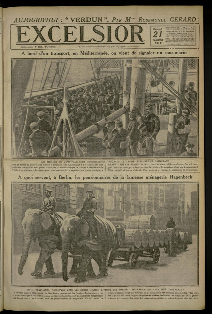 Miniatura de Excelsior: journal illustré quotidien de 21 de febrero de 1917, nº 2290