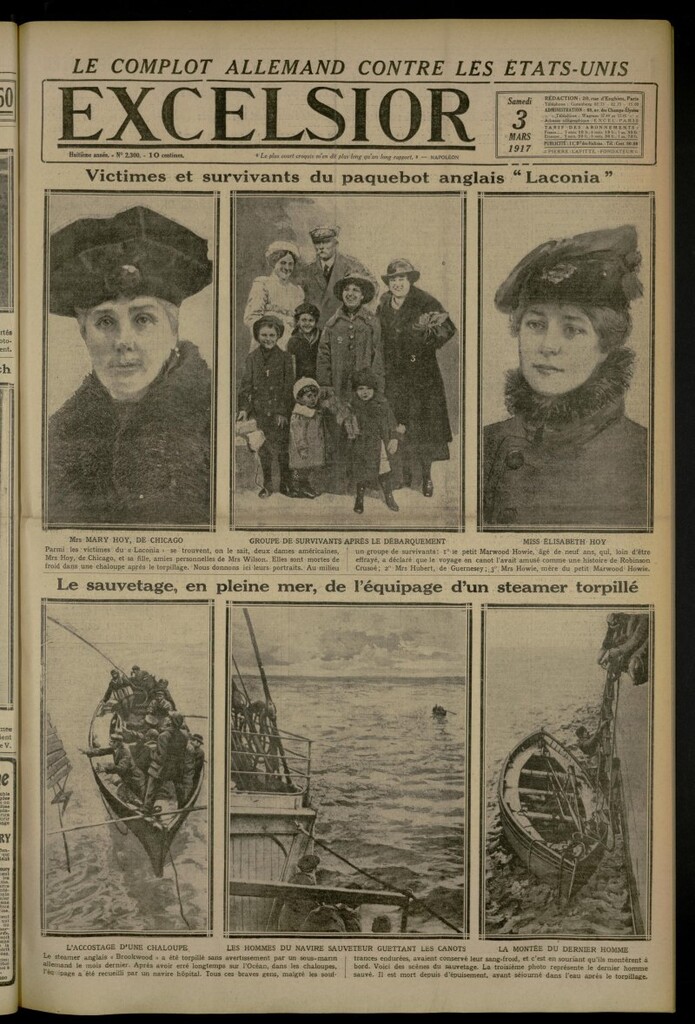 Miniatura de Excelsior: journal illustré quotidien de 3 de marzo de 1917, nº 2300