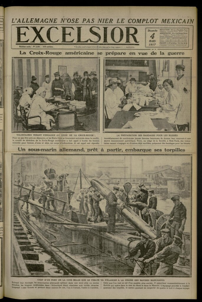 Miniatura de Excelsior: journal illustré quotidien de 4 de marzo de 1917, nº 2301