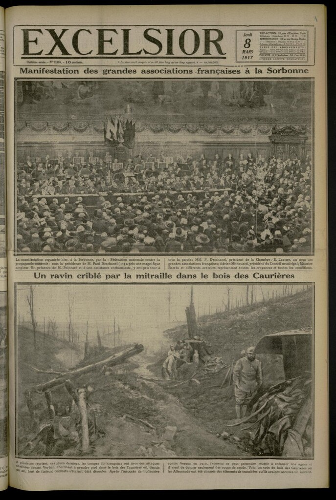 Miniatura de Excelsior: journal illustré quotidien de 8 de marzo de 1917, nº 2305
