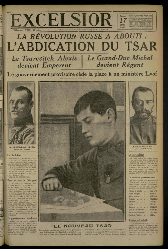 Miniatura de Excelsior: journal illustré quotidien de 17 de marzo de 1917, nº 2314
