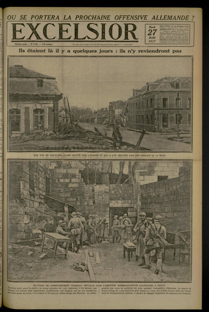 Miniatura de Excelsior: journal illustré quotidien de 27 de marzo de 1917, nº 2324