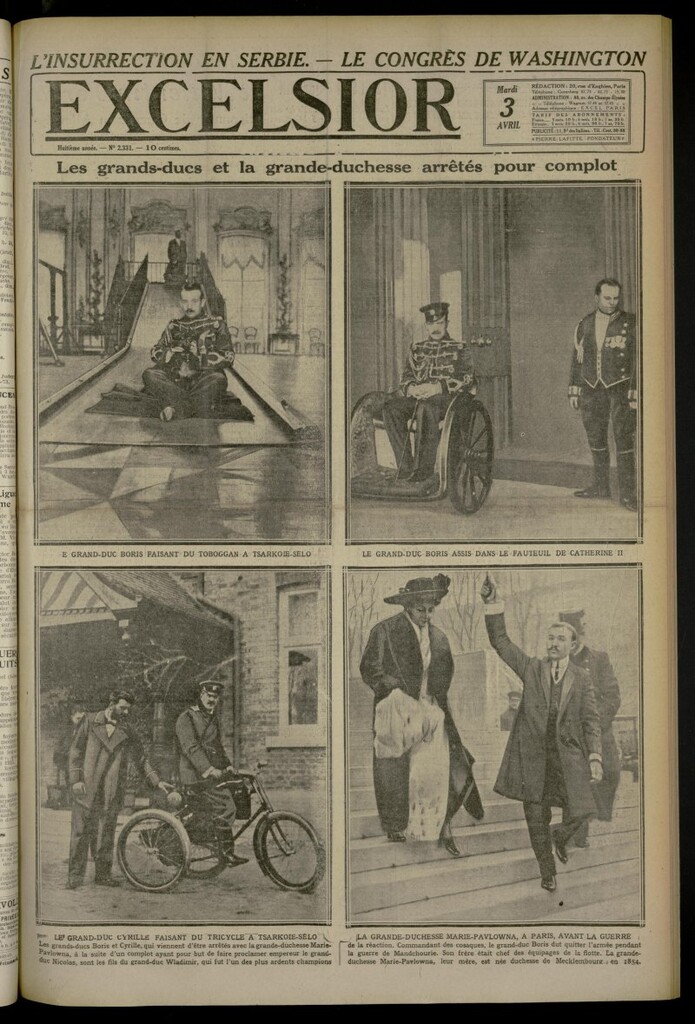 Miniatura de Excelsior: journal illustré quotidien de 3 de abril de 1917, nº 2331